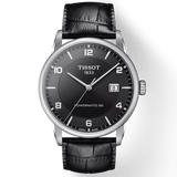 Tissot Luxury Powermatic 80 Black Dial Black Leather Strap Watch For Men - T086.407.16.057.00