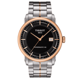 Tissot Luxury Powermatic 80 Black Dial Silver Steel Strap Watch For Men - T086.407.22.051.00