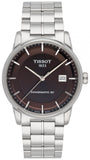 Tissot Luxury Powermatic 80 Brown Dial Silver Steel Strap Watch For Men - T086.407.11.291.00