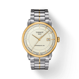 Tissot Luxury Powermatic 80 Gold Dial Silver Steel Strap Watch For Men - T086.407.22.261.00