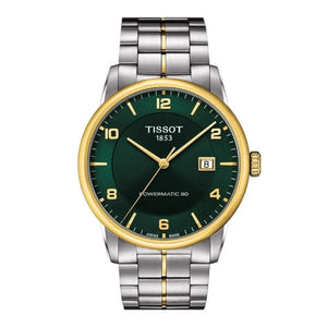 Tissot Luxury Powermatic 80 Green Dial Silver Steel Strap Watch For Men - T086.407.22.097.00