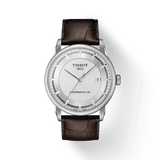 Tissot Luxury Powermatic 80 Silver Dial Brown Leather Strap Watch For Men - T086.407.16.031.00