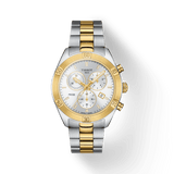 Tissot PR 100 Sport Chic Chronograph Silver Dial Two Tone Steel Strap Watch For Women - T101.917.22.031.00
