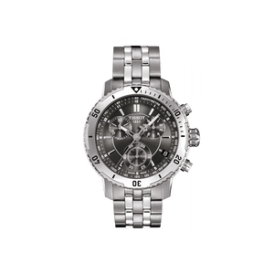 Tissot PRS 200 Grey Dial Chronograph Grey Dial Silver Steel Strap Watch For Men - T067.417.11.051.00