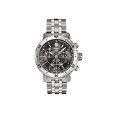 Tissot PRS 200 Grey Dial Chronograph Grey Dial Silver Steel Strap Watch For Men - T067.417.11.051.00