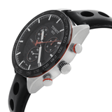 Tissot PRS 516 Chronograph Black Dial Black Leather Strap Watch For Men - T100.417.16.051.00