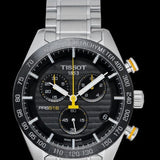 Tissot PRS 516 Chronograph Black Dial Silver Steel Strap Watch For Men - T100.417.11.051.00