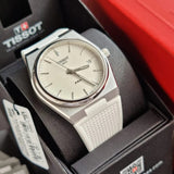 Tissot PRX 40 White Dial White Rubber Strap Watch For Men -  T137.410.17.011.00
