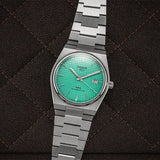 Tissot PRX Powermatic 80 Automatic Mint Green Dial Silver Steel Strap Watch for Men - T137.407.11.091.01