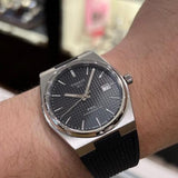 Tissot PRX Powermatic 80 Black Dial Black Rubber Strap Watch for Men - T137.407.17.051.00