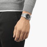 Tissot PRX Powermatic 80 Black Dial Silver Steel Strap Watch For Men - T137.407.11.051.00