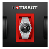 Tissot PRX Powermatic 80 Black Dial Silver Steel Strap Watch For Men - T137.407.11.051.00