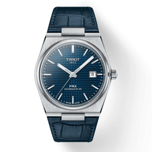 Tissot PRX Powermatic 80 Blue Dial Blue Leather Strap Watch for Men - T137.407.16.041.00