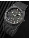 Tissot PRX Powermatic 80 Carbon Black Dial Black Rubber Strap Watch for Men - T137.907.97.201.00