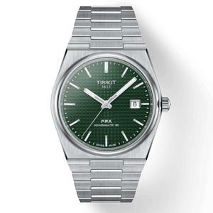Tissot PRX Powermatic 80 Green Dial Silver Steel Strap Watch For Men - T137.407.11.091.00