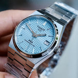 Tissot PRX Powermatic 80 Ice Blue Dial Silver Steel Strap Watch for Men - T137.207.11.351.00