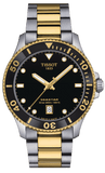 Tissot Seastar 1000 Black Dial Two Tone Steel Strap Watch For Men - T120.410.22.051.00