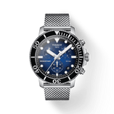 Tissot Seastar 1000 Chronograph Blue Dial Silver Mesh Bracelet Watch For Men - T120.417.11.041.02
