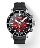Tissot Seastar 1000 Chronograph Red Dial Black Rubber Strap Watch For Men - T120.417.17.421.00