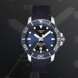Tissot Seastar 1000 Powermatic 80 Silicium Blue Dial Blue Nylon Strap Watch For Men - T120.407.17.041.01