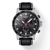 Tissot Supersport Chrono Black Dial Black Leather Strap Watch for Men - T125.617.16.051.00