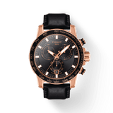 Tissot Supersport Chrono Black Dial Black Leather Strap Watch for Men - T125.617.36.051.00
