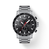 Tissot Supersport Chrono Black Dial Silver Steel Strap Watch For Men - T125.617.11.051.00