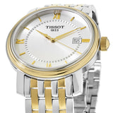 Tissot T Classic Bridgeport Silver Dial Two Tone Mesh Bracelet Watch For Men - T097.410.22.038.00