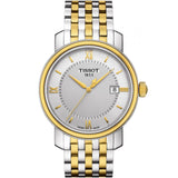 Tissot T Classic Bridgeport Silver Dial Two Tone Mesh Bracelet Watch For Men - T097.410.22.038.00