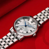 Tissot T Classic Carson Premium Automatic Lady Silver Dial Silver Steel Strap Watch for Women - T122.207.11.033.00