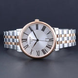 Tissot T Classic Carson Premium Silver Dial Two Tone Steel Strap Watch For Men - T122.410.22.033.00