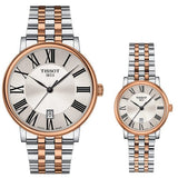 Tissot T Classic Carson Premium Silver Dial Two Tone Steel Strap Watch For Men - T122.410.22.033.00