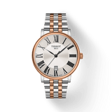Tissot T Classic Carson Premium Silver Dial Two Tone Steel Strap Watch For Men - T122.410.22.033.00