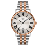 Tissot T Classic Carson Premium Silver Dial Two Tone Steel Strap Watch For Men - T122.410.22.033.00