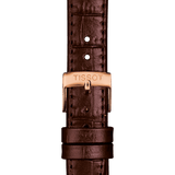 Tissot T Classic Carson Premium White Dial Brown Leather Strap Watch for Women - T122.207.36.031.00