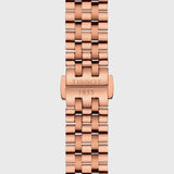 Tissot T Classic Carson Premium White Dial Rose Gold Steel Strap Watch for Women - T122.207.33.031.00