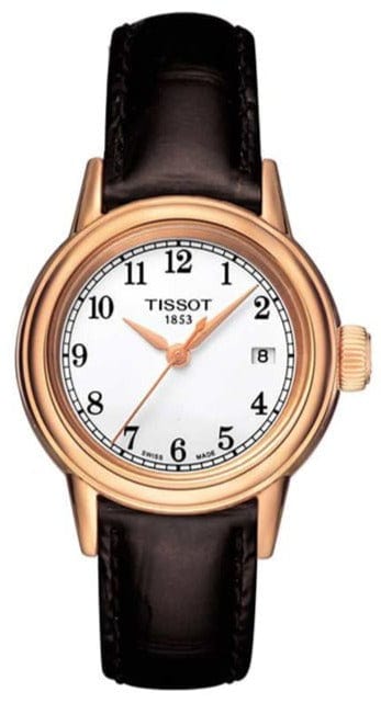Tissot T Classic Carson Quartz White Dial Brown Leather Strap Watch for Men - T085.410.36.012.00