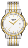 Tissot T Classic Carson Quartz White Dial Two Tone Steel Strap Watch for Men - T085.410.22.011.00