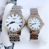 Tissot T Classic Carson Quartz White Dial Two Tone Steel Strap Watch for Men - T085.410.22.013.00