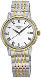 Tissot T Classic Carson Quartz White Dial Two Tone Steel Strap Watch for Men - T085.410.22.013.00