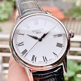 Tissot T Classic Carson White Dial Black Leather Strap Watch for Men - T085.410.16.013.00