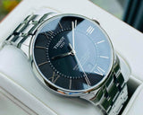 Tissot T Classic Chemin Des Tourelles Chronometer Black Dial Silver Steel Strap Watch For Men - T099.408.11.058.00