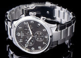 Tissot T Classic Chrono XL Black Dial Silver Steel Strap Watch For Men - T116.617.11.057.01
