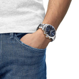 Tissot T Classic Chrono XL Black Dial Silver Steel Strap Watch For Men - T116.617.11.057.01