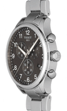 Tissot T Classic Chrono XL Black Dial Silver Steel Strap Watch For Men - T116.617.11.057.01