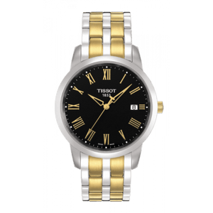 Tissot T Classic Dream Black Dial Two Tone Steel Strap Watch for Men - T033.410.22.053.01