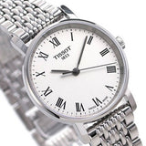 Tissot T Classic Everytime Small White Dial Silver Mesh Bracelet Watch For Women - T109.210.11.033.00