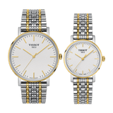 Tissot T Classic Everytime Small White Dial Two Tone Mesh Bracelet Watch For Women - T109.210.22.031.00