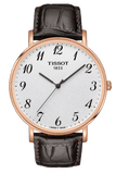 Tissot T Classic Everytime White Dial Black Leather Strap Watch For Men - T109.610.36.032.00