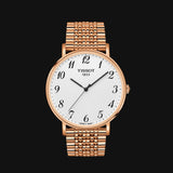 Tissot T Classic Everytime White Dial Rose Gold Mesh Bracelet Watch for Men - T109.610.33.032.00